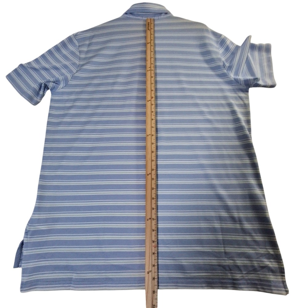 RLX Ralph Lauren Polo Shirt Men's XL Blue Striped Performance Stretch Wicking - Picture 7 of 7